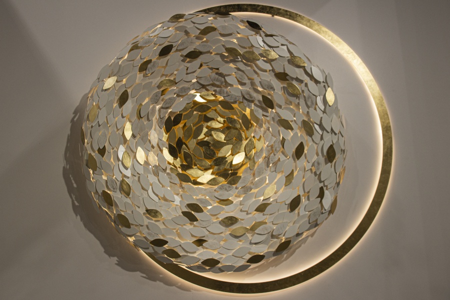 Grande-applique lumineuse Saturne