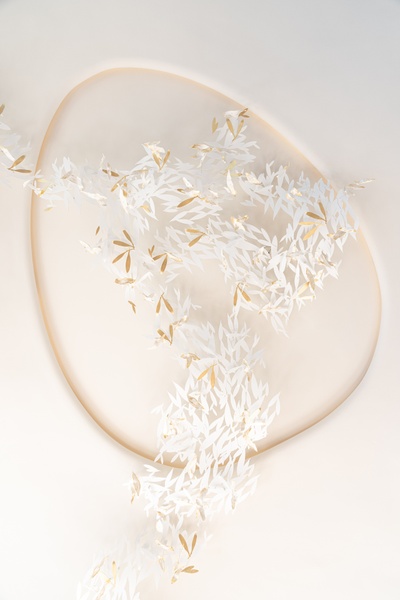 Lustre Métal et Porcelaine