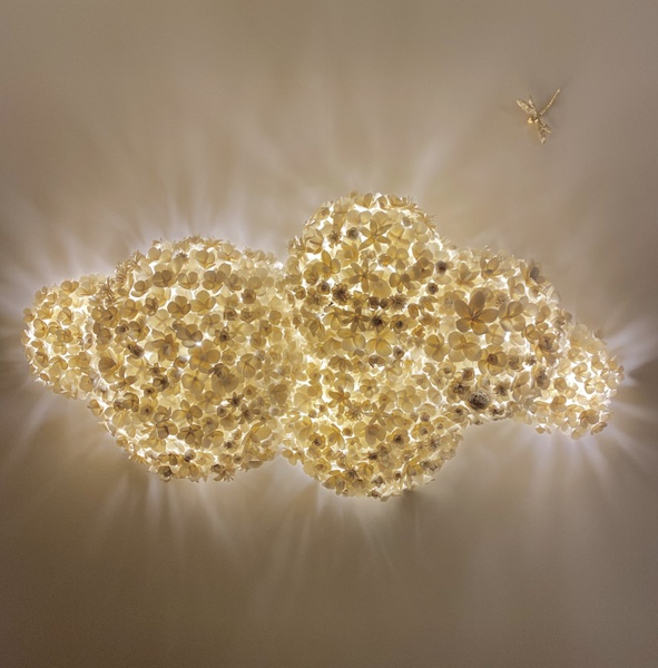Applique Nuage de fleurs porcelaine  
