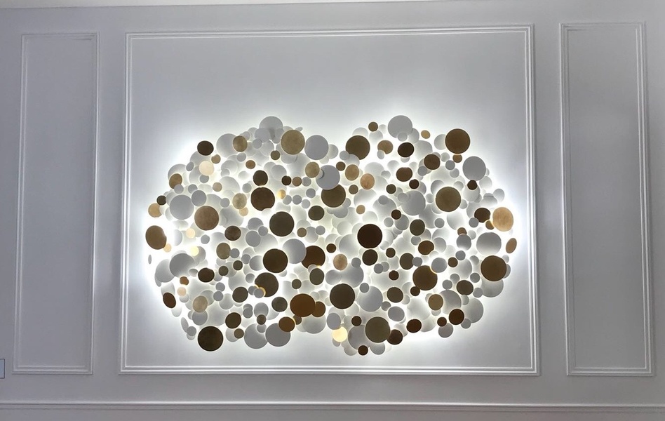 Sculpture murale lumineuse Pastilles
