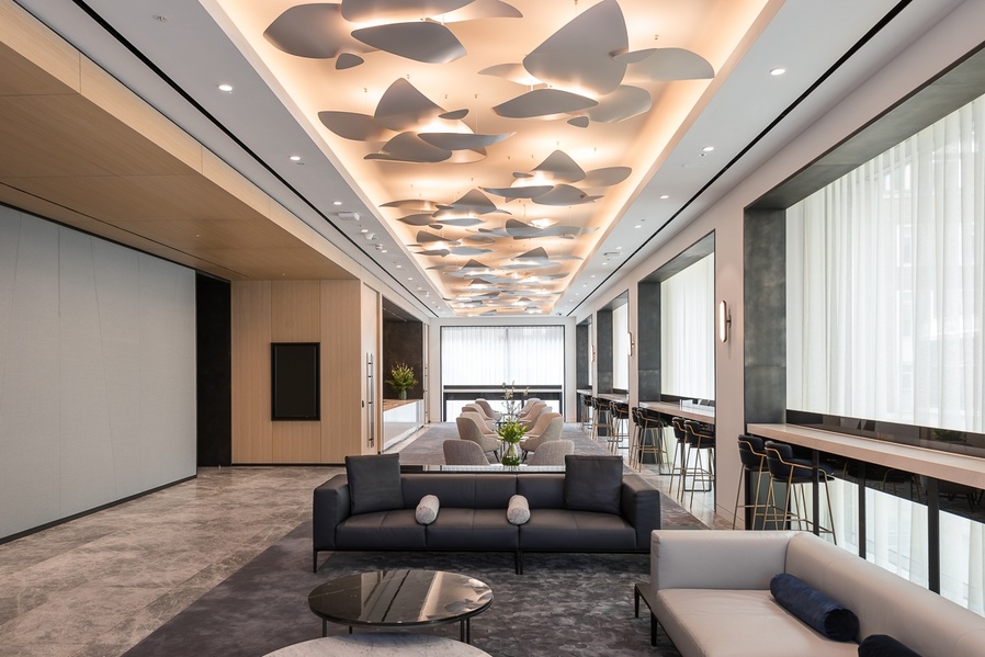 TP Bennett Offices London large ceiling light